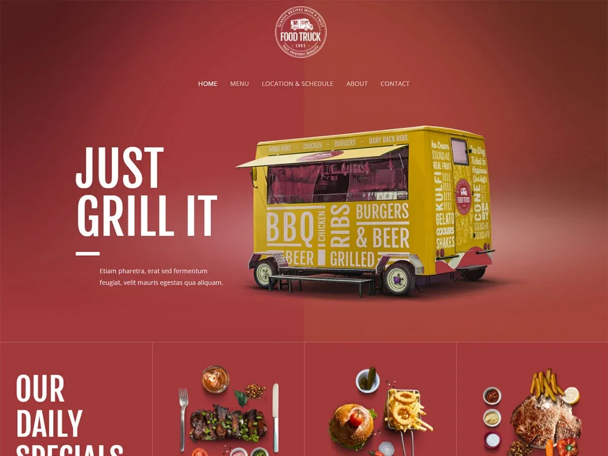 Vista previa del diseño BBQ Food Truck