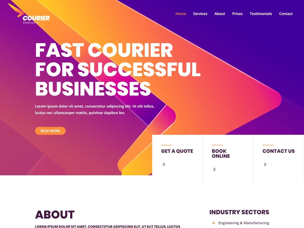 Vista previa del diseño Courier & Delivery Services