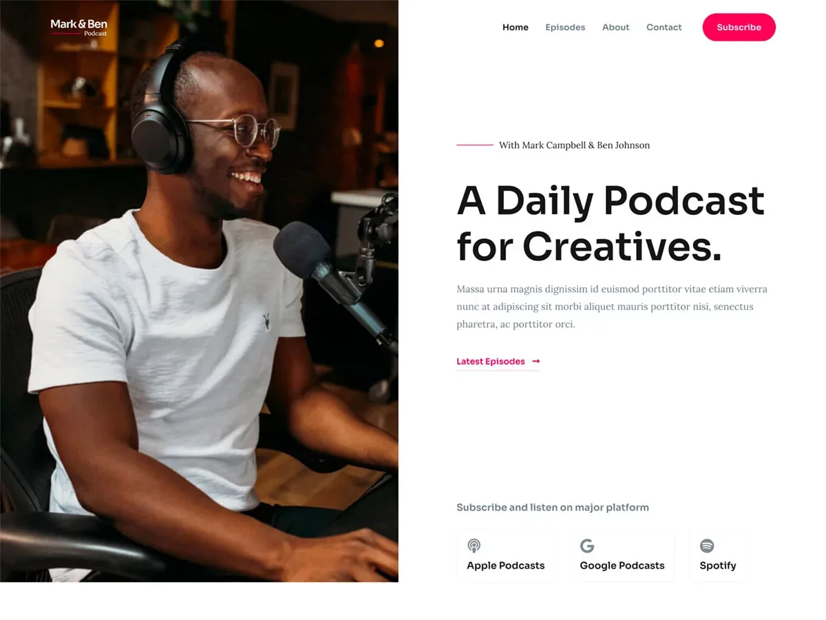 Vista previa del diseño Creative Podcaster
