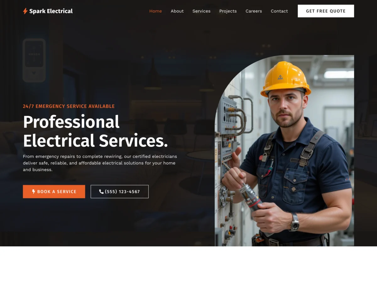 Vista previa del diseño Electrician Company