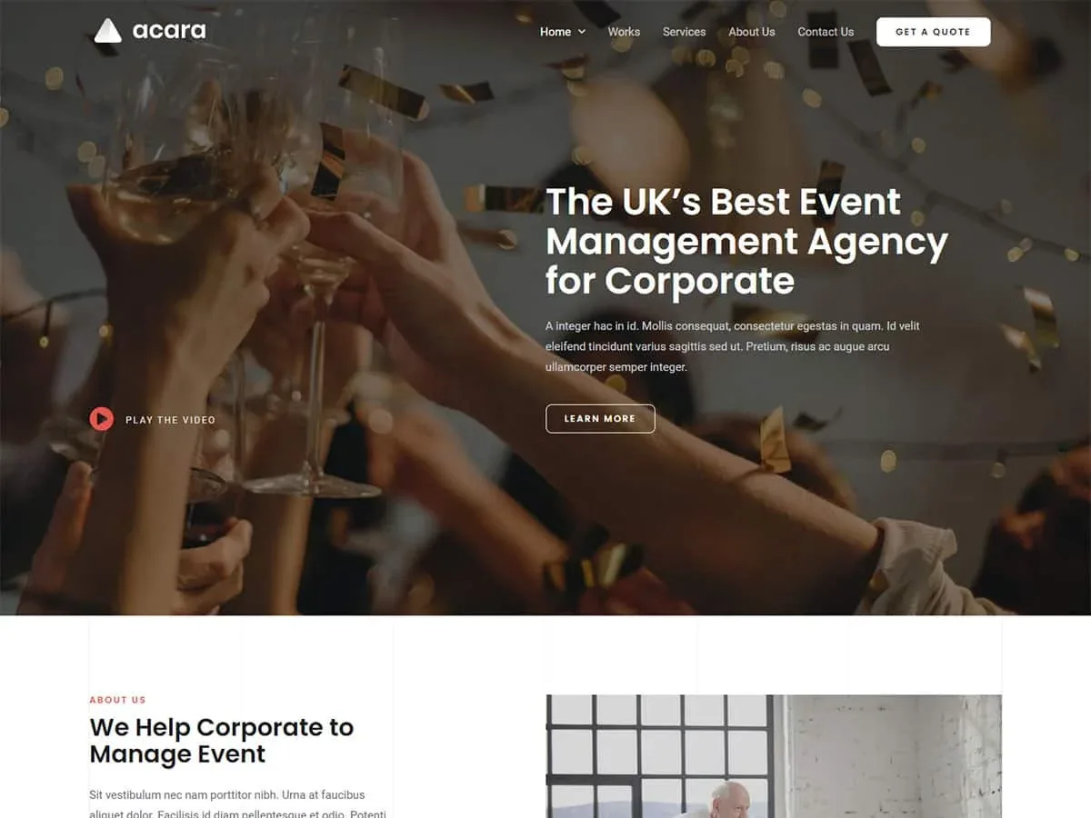 Vista previa del diseño Event Management Agency