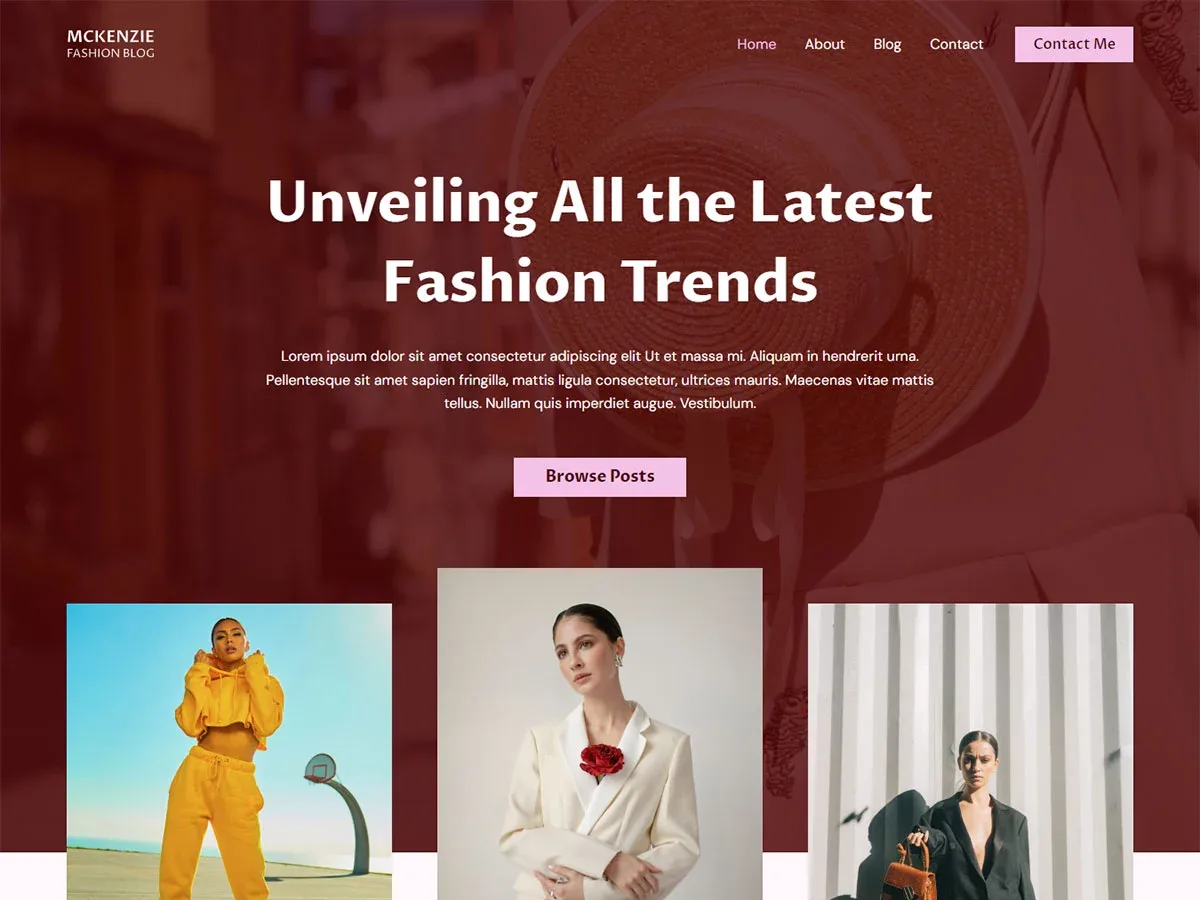 Vista previa del diseño Fashion Blogger