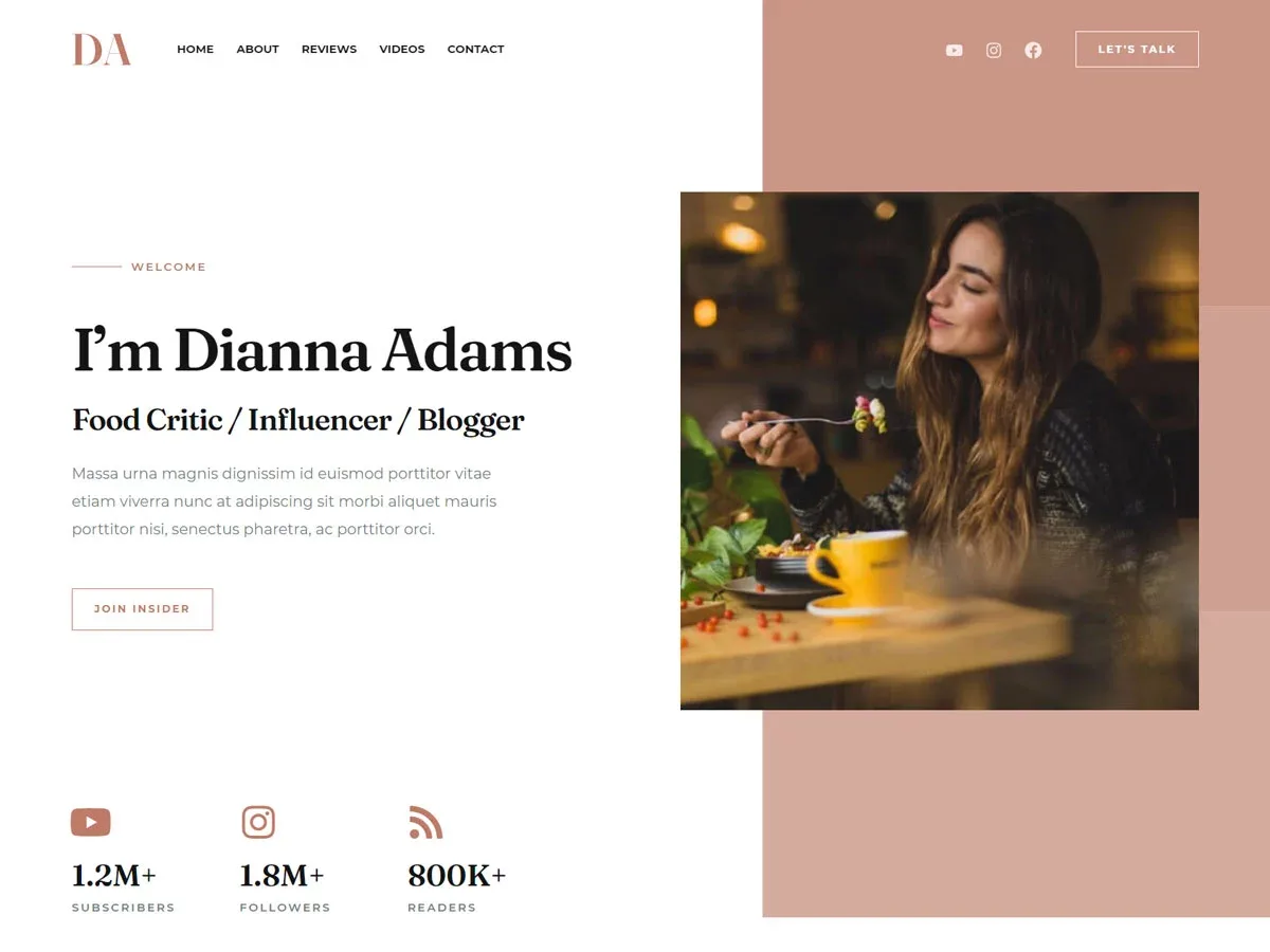 Vista previa del diseño Food Blogger & Influencer