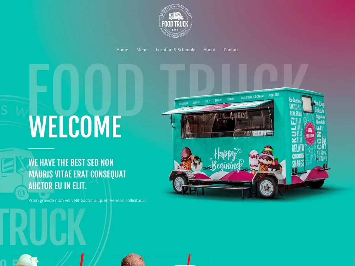 Vista previa del diseño Food Truck