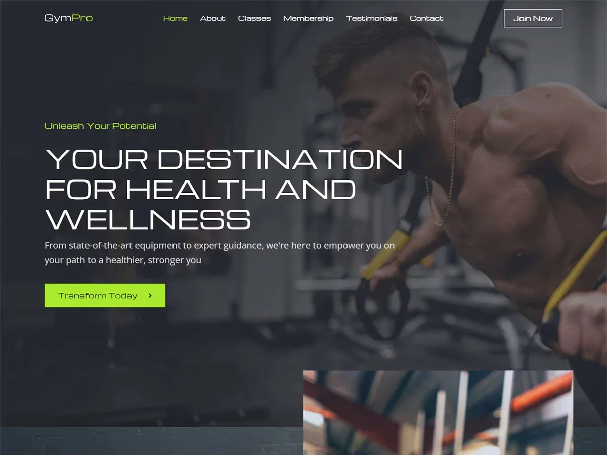 Vista previa del diseño Gym Pro