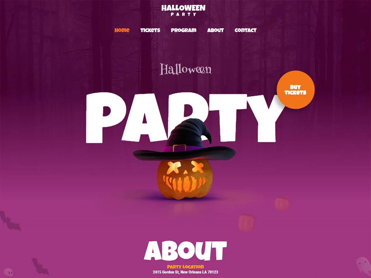 Vista previa del diseño Halloween Party