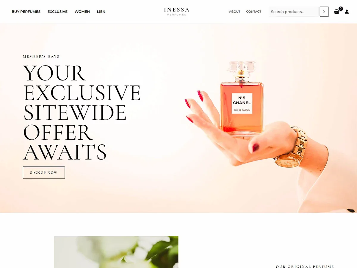 Vista previa del diseño Inessa Perfumes