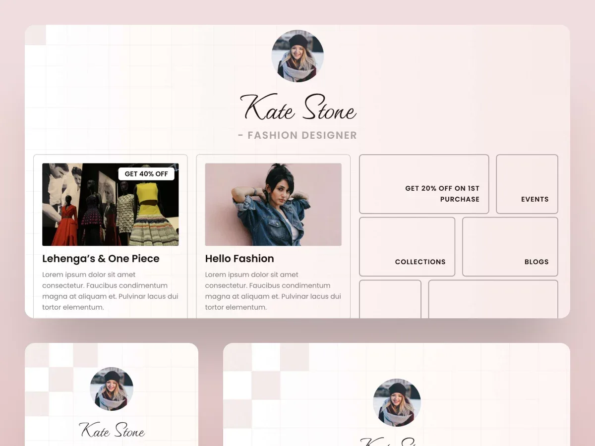 Vista previa del diseño Kate Stone – Fashion Designer