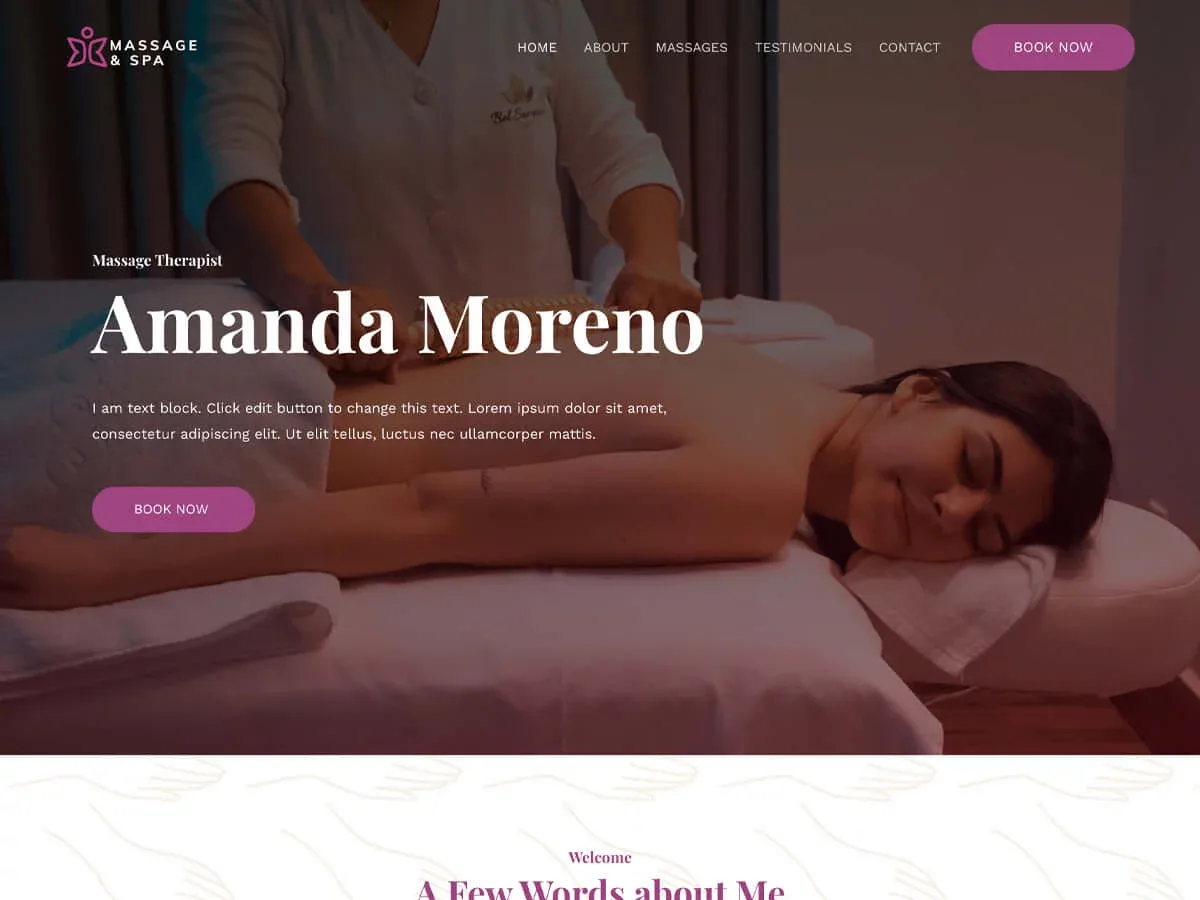 Vista previa del diseño Massage Therapist