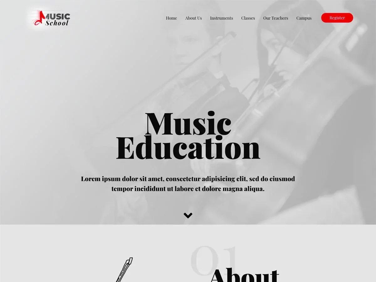 Vista previa del diseño Music School