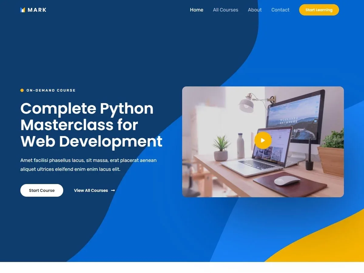 Vista previa del diseño Online Programming Course