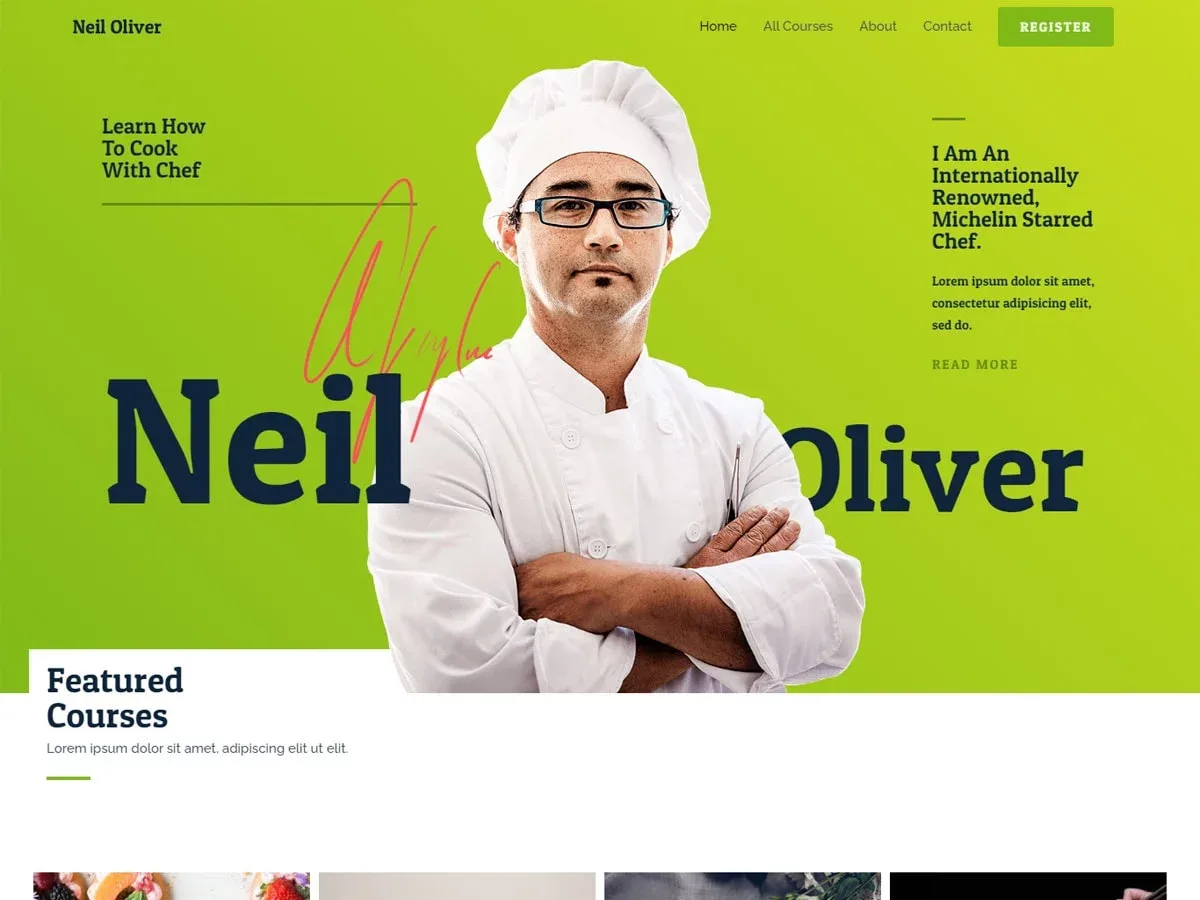 Vista previa del diseño Online Cooking Courses