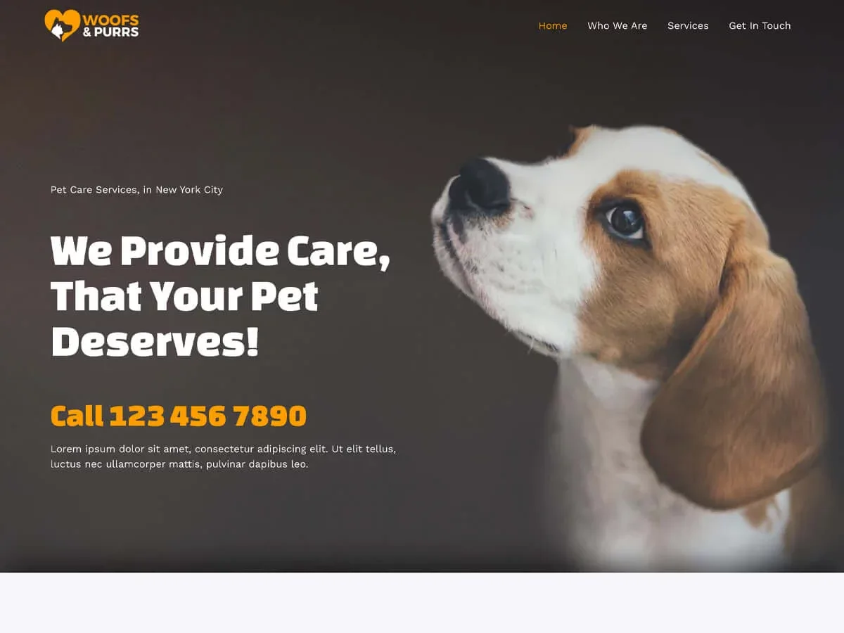 Vista previa del diseño Pet Services