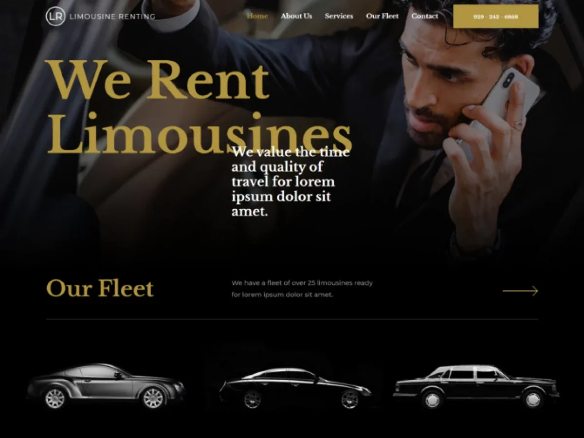 Vista previa del diseño Limousine Rental Agency