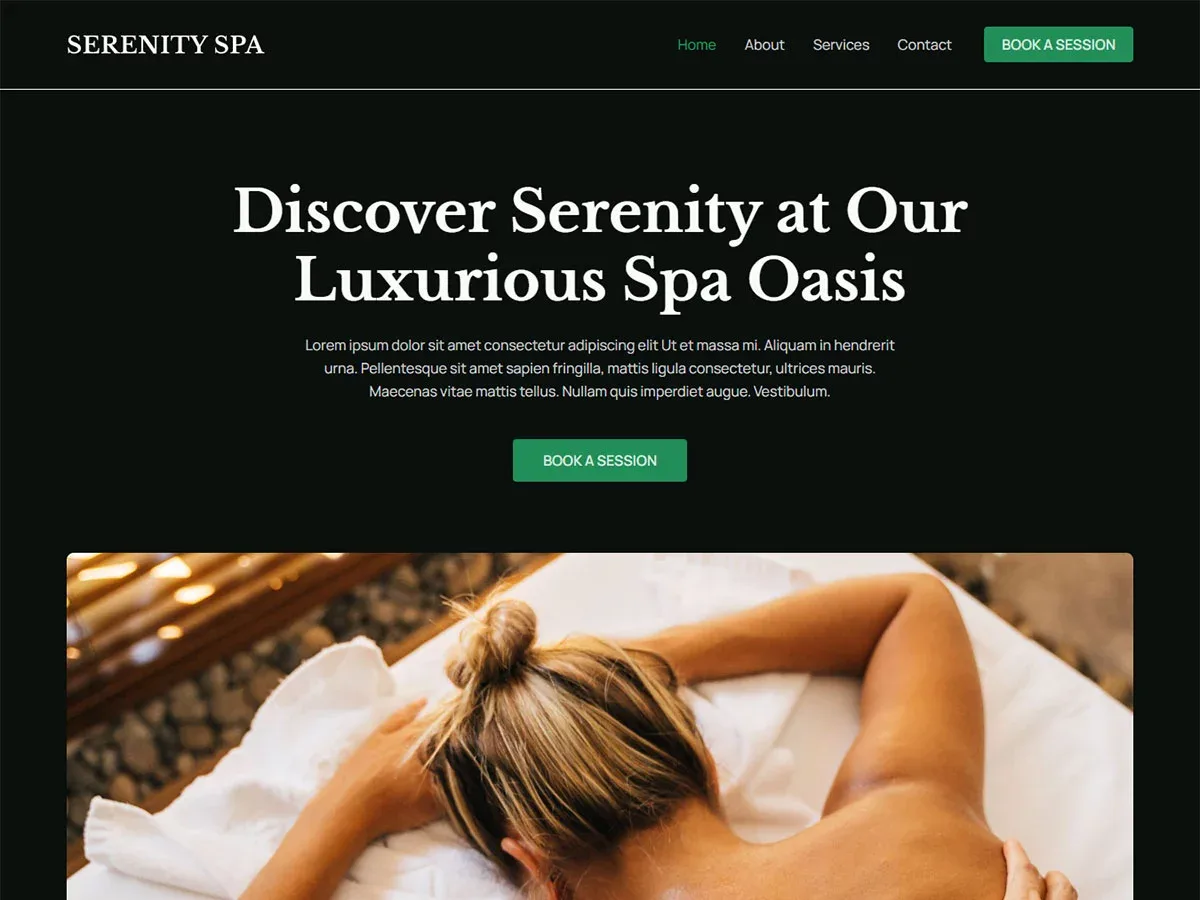 Vista previa del diseño Serenity Spa