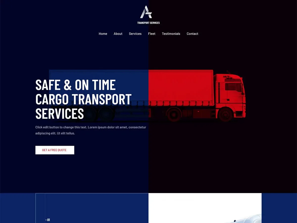 Vista previa del diseño Transport Services