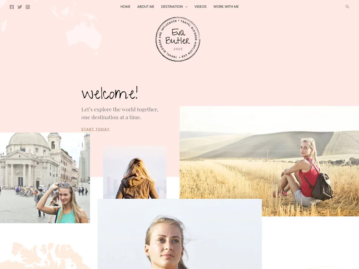 Vista previa del diseño Travel Blogger & Influencer