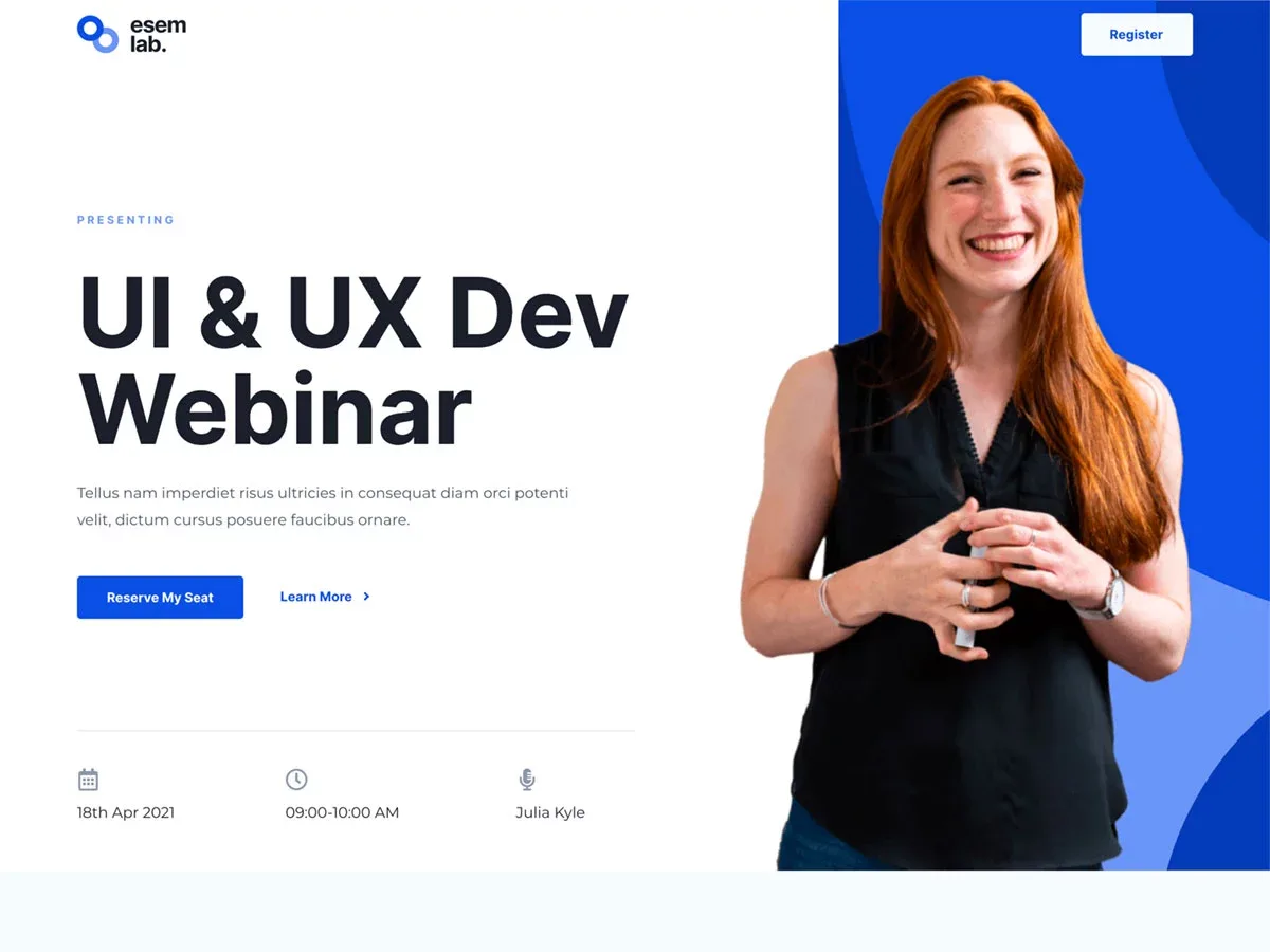 Vista previa del diseño Webinar